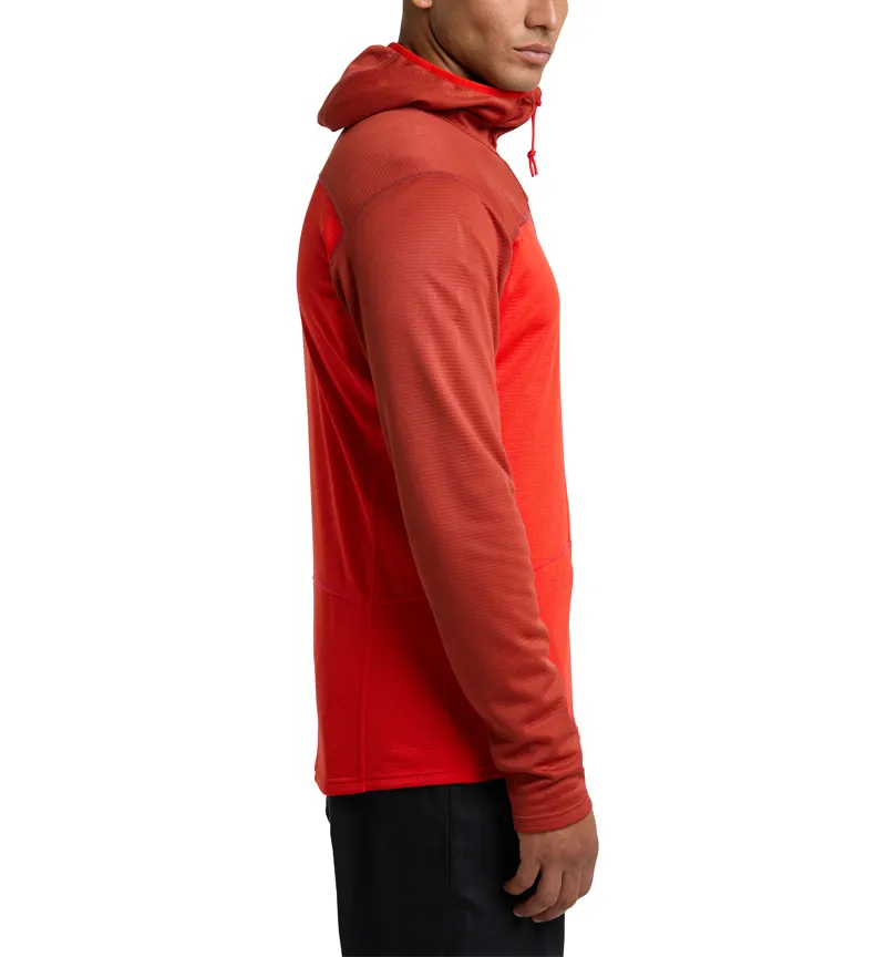 Haglofs Mens ROC Flash Mid Hoodie Corrosion/Zenith Red