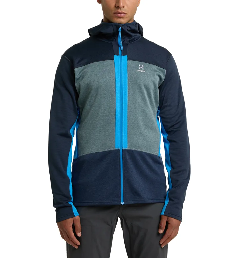 Haglofs Mens ROC Flash Mid Hoodie Tarn Blue/Steel Blue