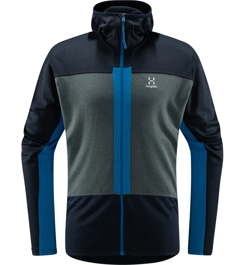 Haglofs Mens ROC Flash Mid Hoodie Tarn Blue/Steel Blue