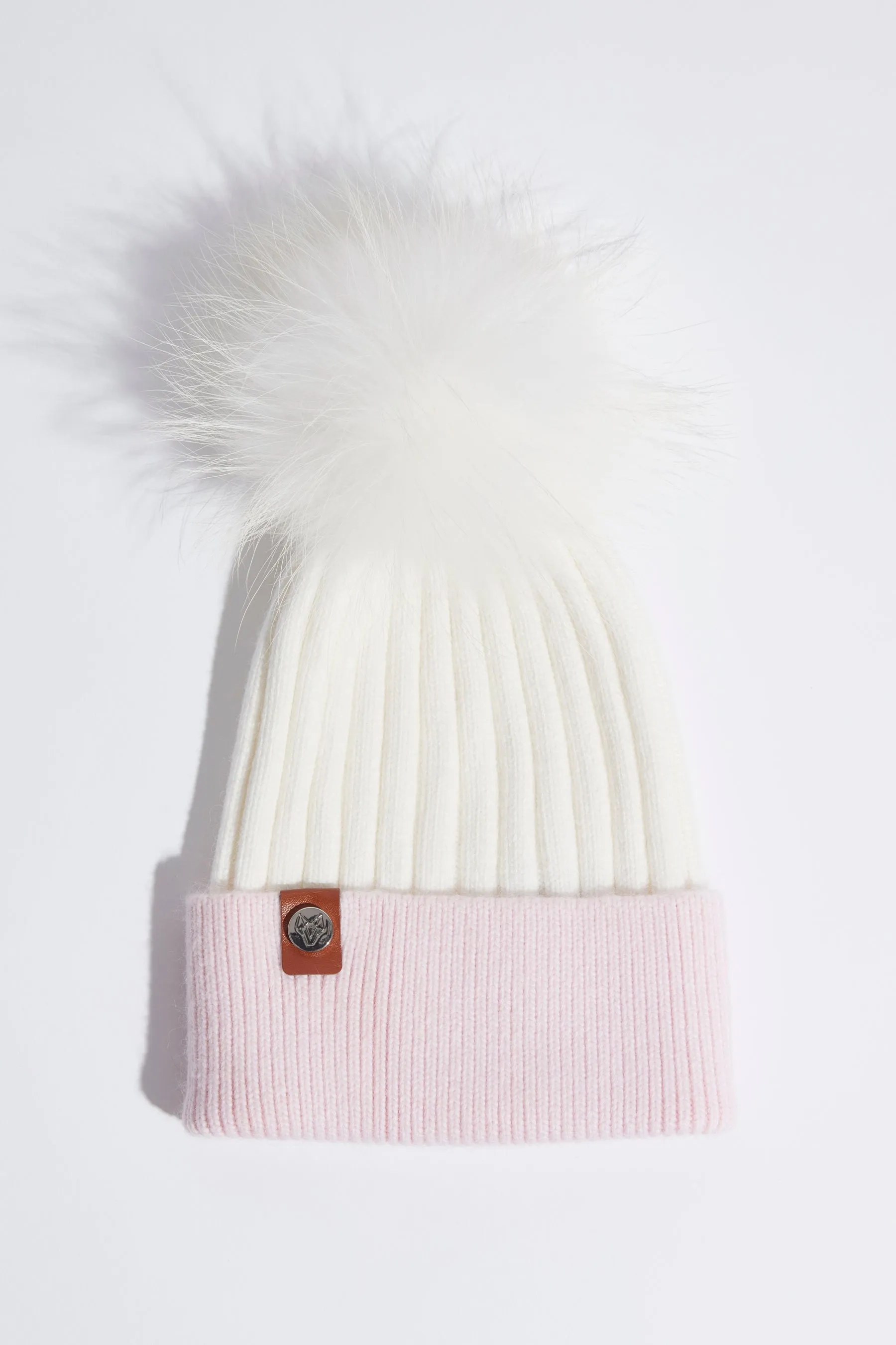 Harley Pom Pom Hat - White/Pink