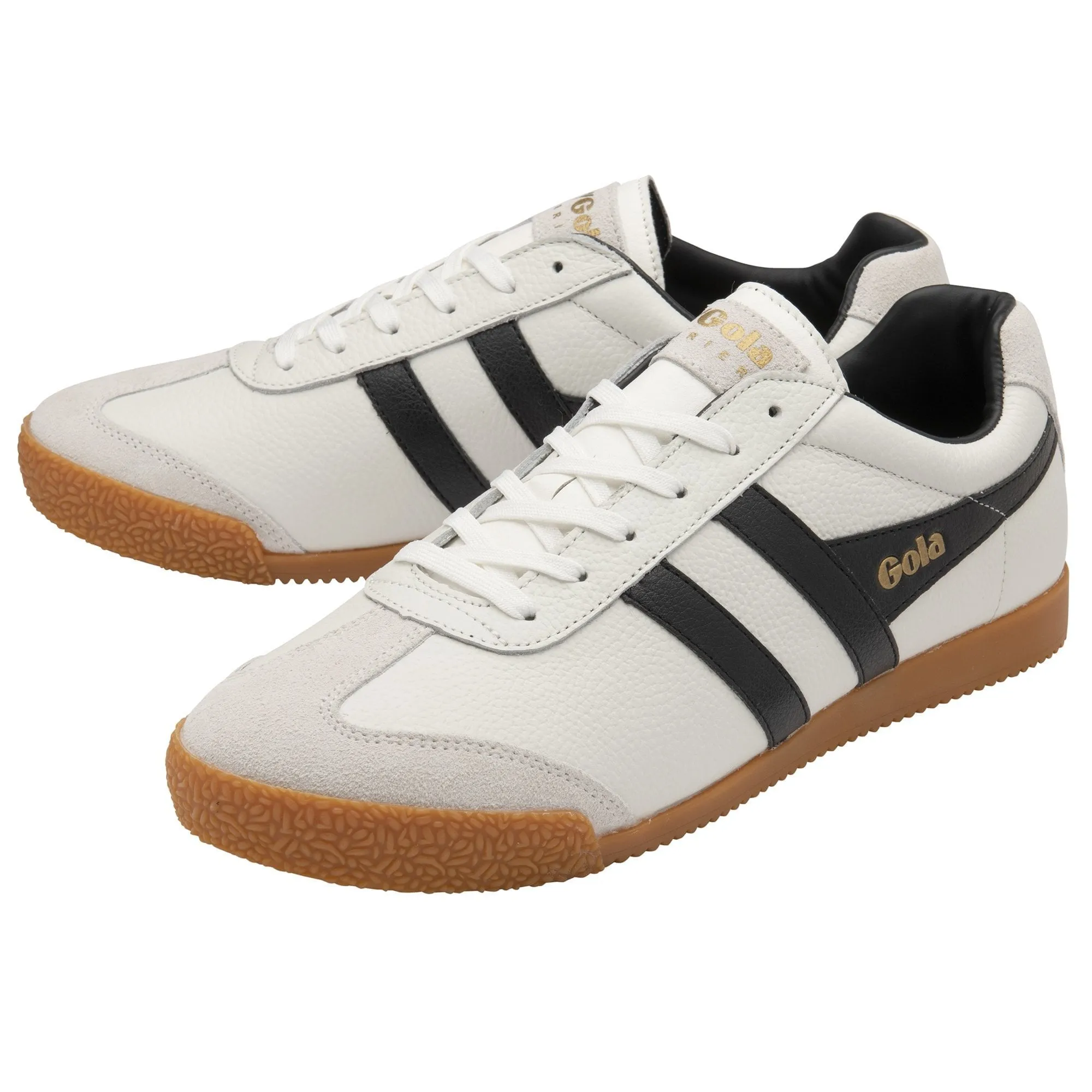 Harrier Leather Sneaker (White + Black + Black)