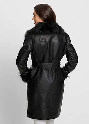 Heine Leather Coat | Kaleidoscope