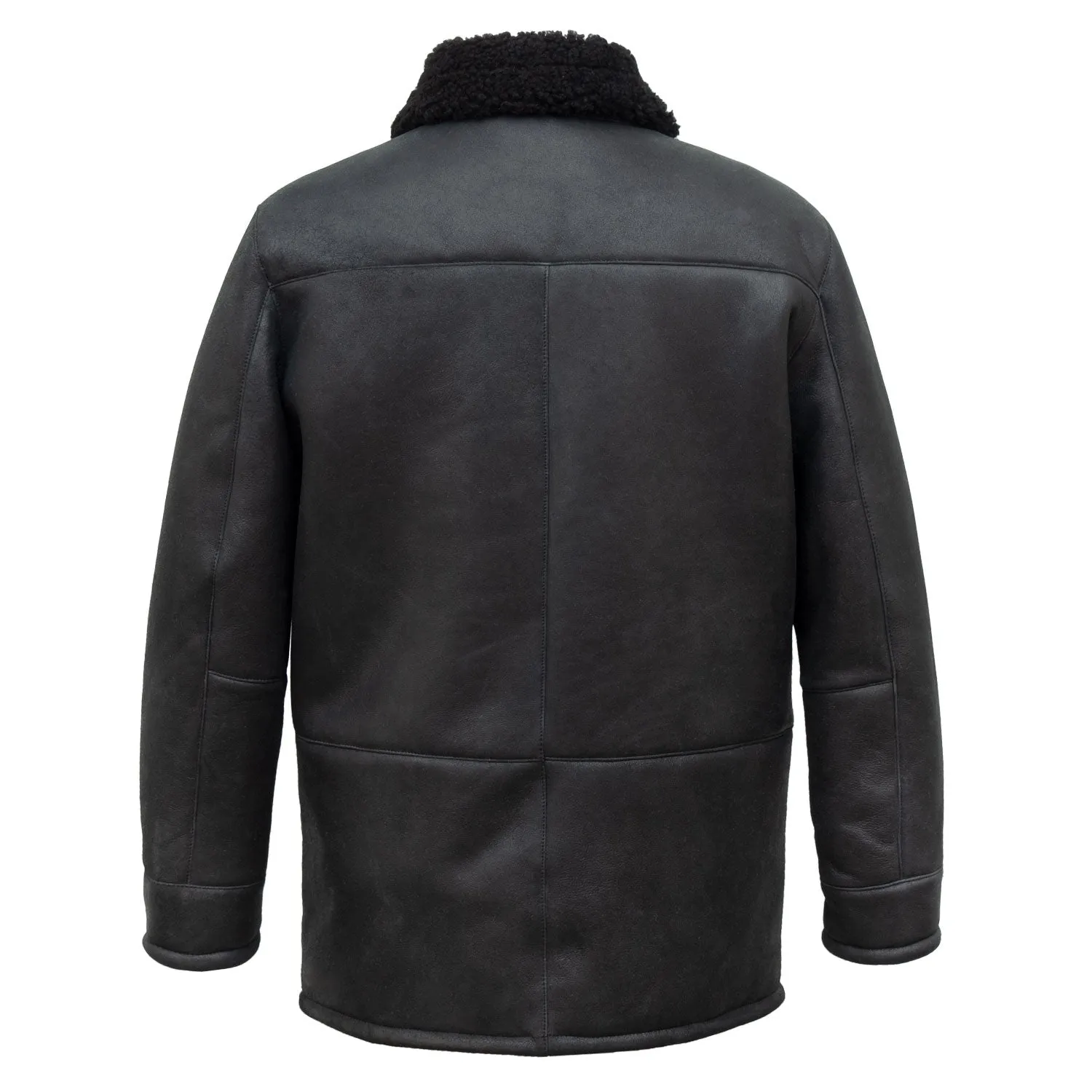 Hilton Mens Black Nappalan Sheepskin Coat