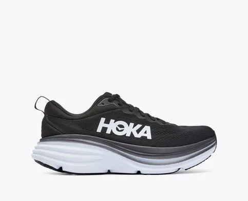 Hoka Men's Bondi 8 Cushioned Road Running Shoe in Outer Space/All Abroad, Goblin Blue/Mountain Spring,  & Black/White Available 