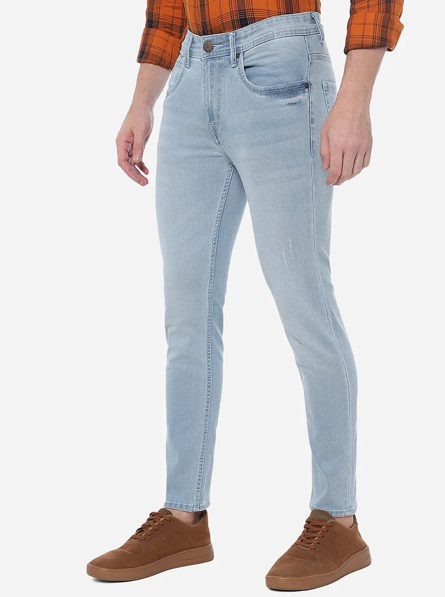 Ice Blue Washed Rider Fit Jeans | JadeBlue