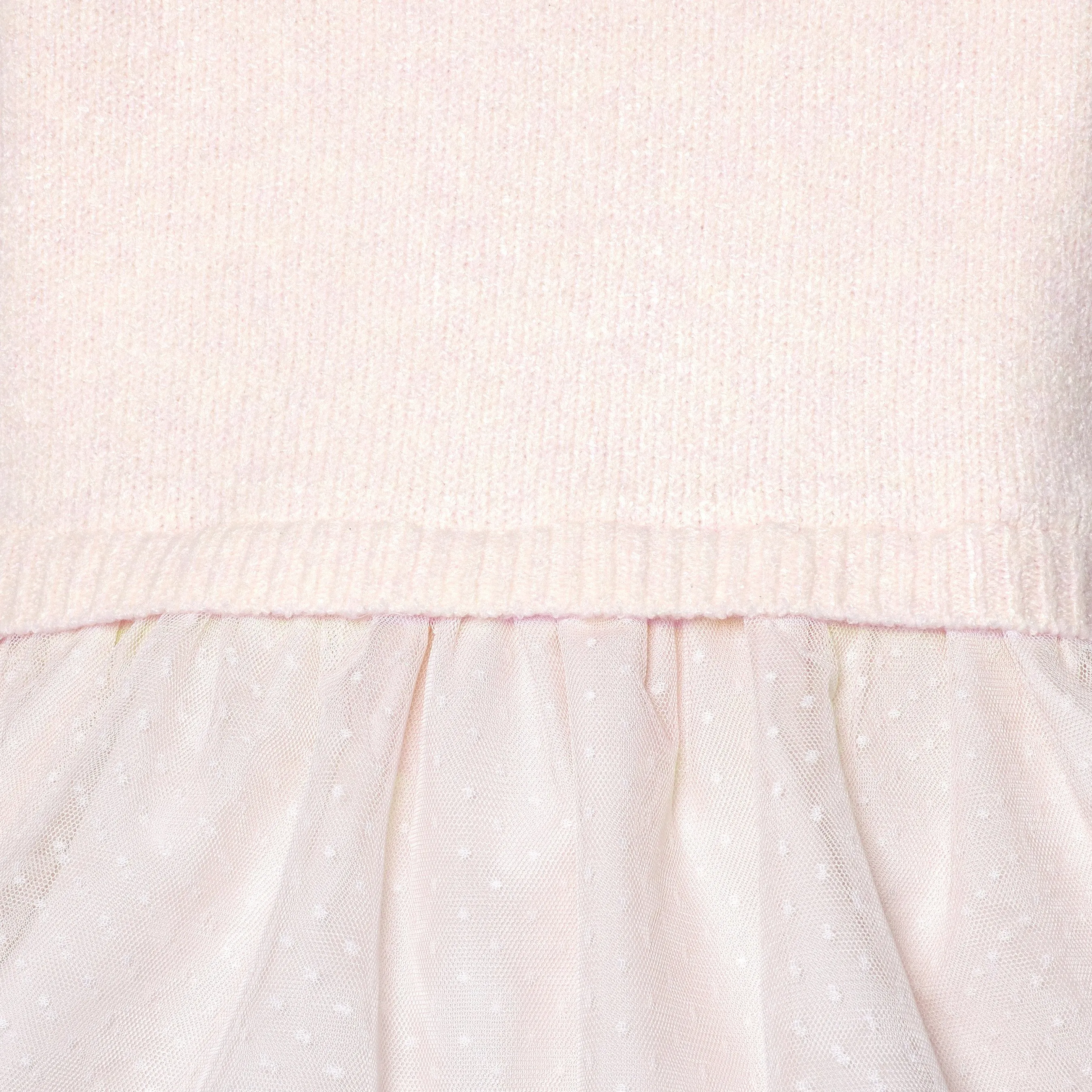 Infant & Toddler Girls Light Pink Sweater Dress With Tulle Skirt