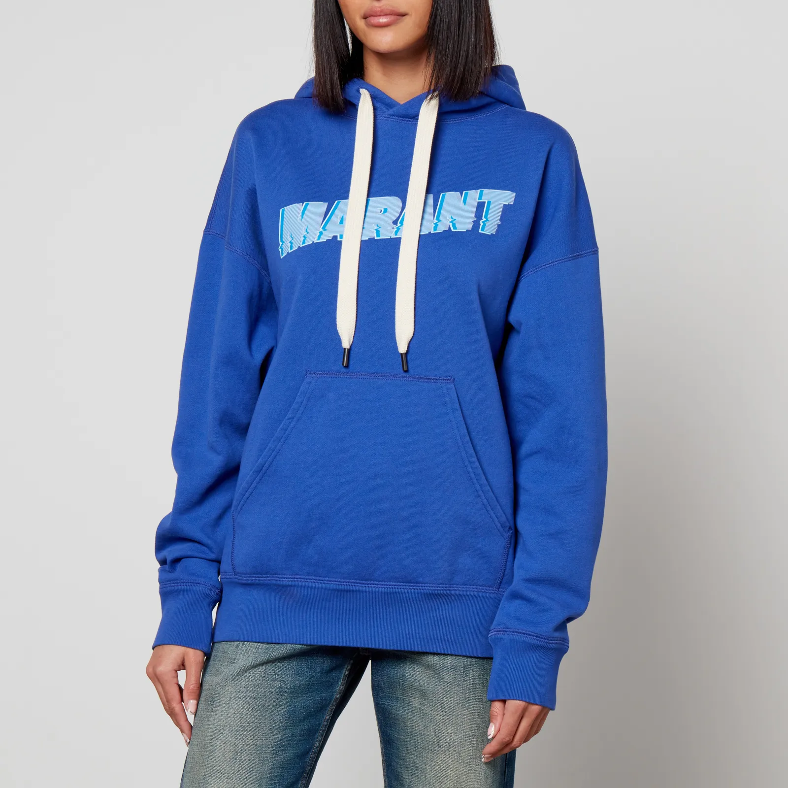 Isabel Marant Étoile Mansel Cotton-Blend Flash Logo Hoodie - FR 34/UK 6 | Coggles