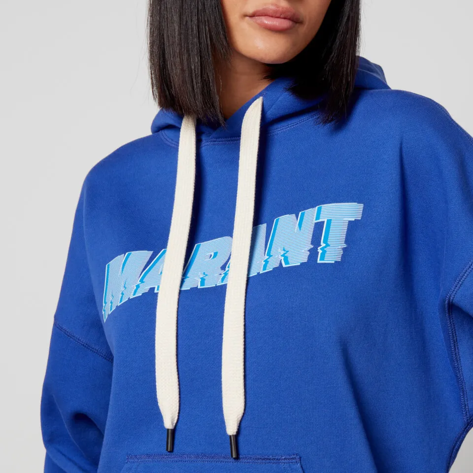 Isabel Marant Étoile Mansel Cotton-Blend Flash Logo Hoodie - FR 34/UK 6 | Coggles