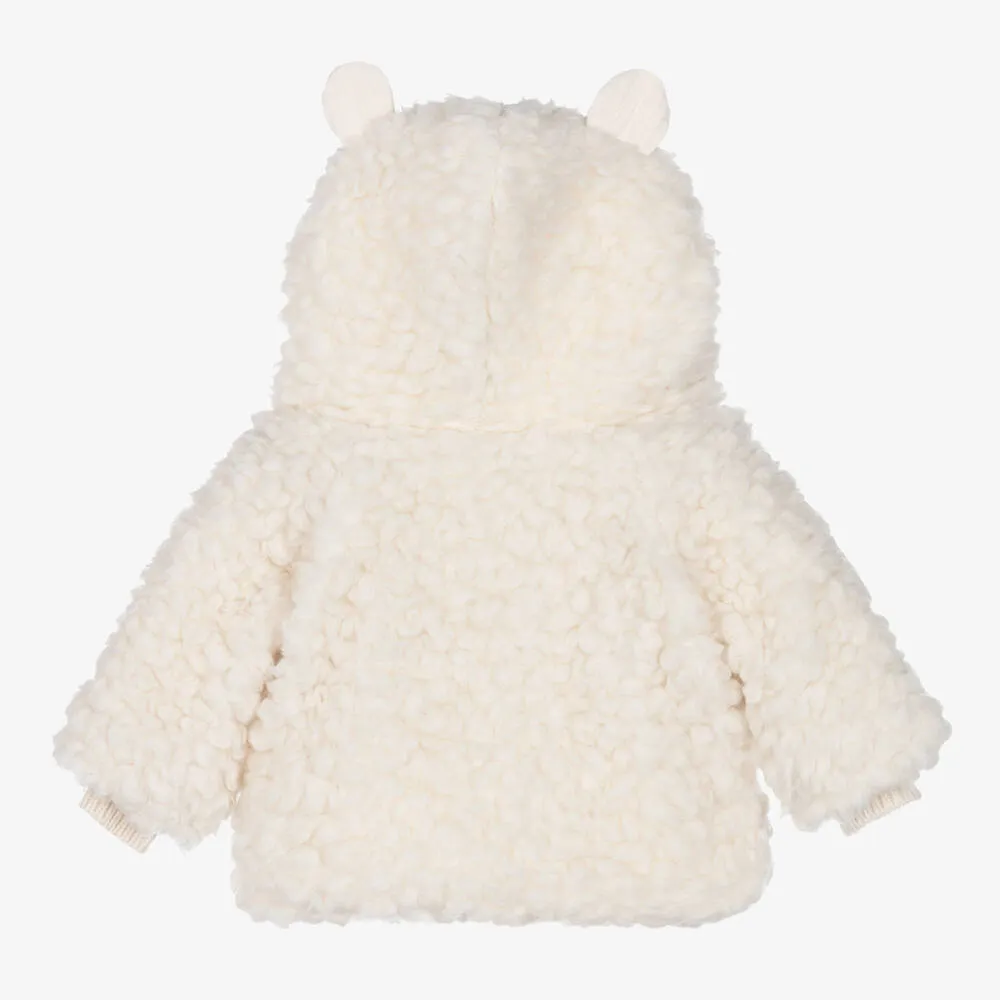 Ivory Sherpa Fleece Pram Coat