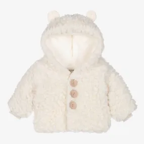 Ivory Sherpa Fleece Pram Coat