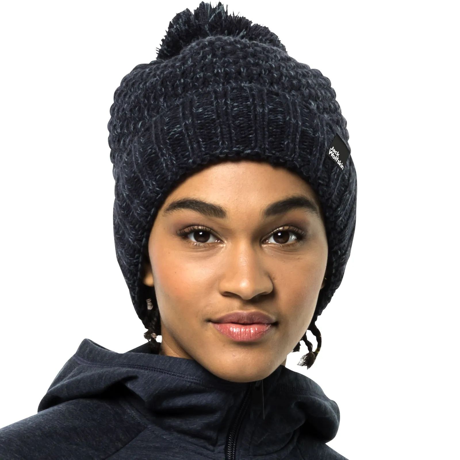 Jack Wolfskin Womens Highloft Sherpa Lined Bobble Hat