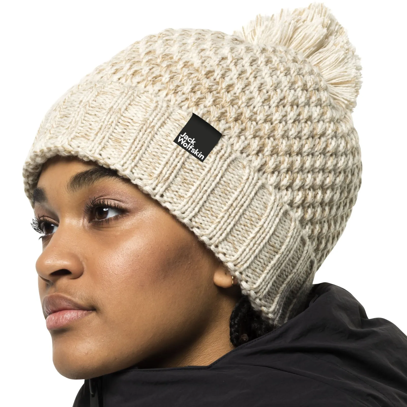 Jack Wolfskin Womens Highloft Sherpa Lined Bobble Hat