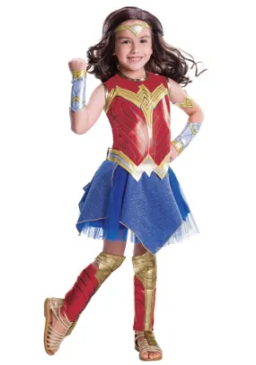 Justice League Deluxe Wonder Woman Costume for Girls