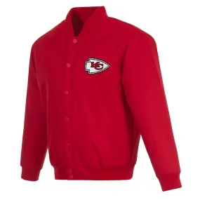 Kansas City Chiefs Poly Twill Varsity Red Jacket