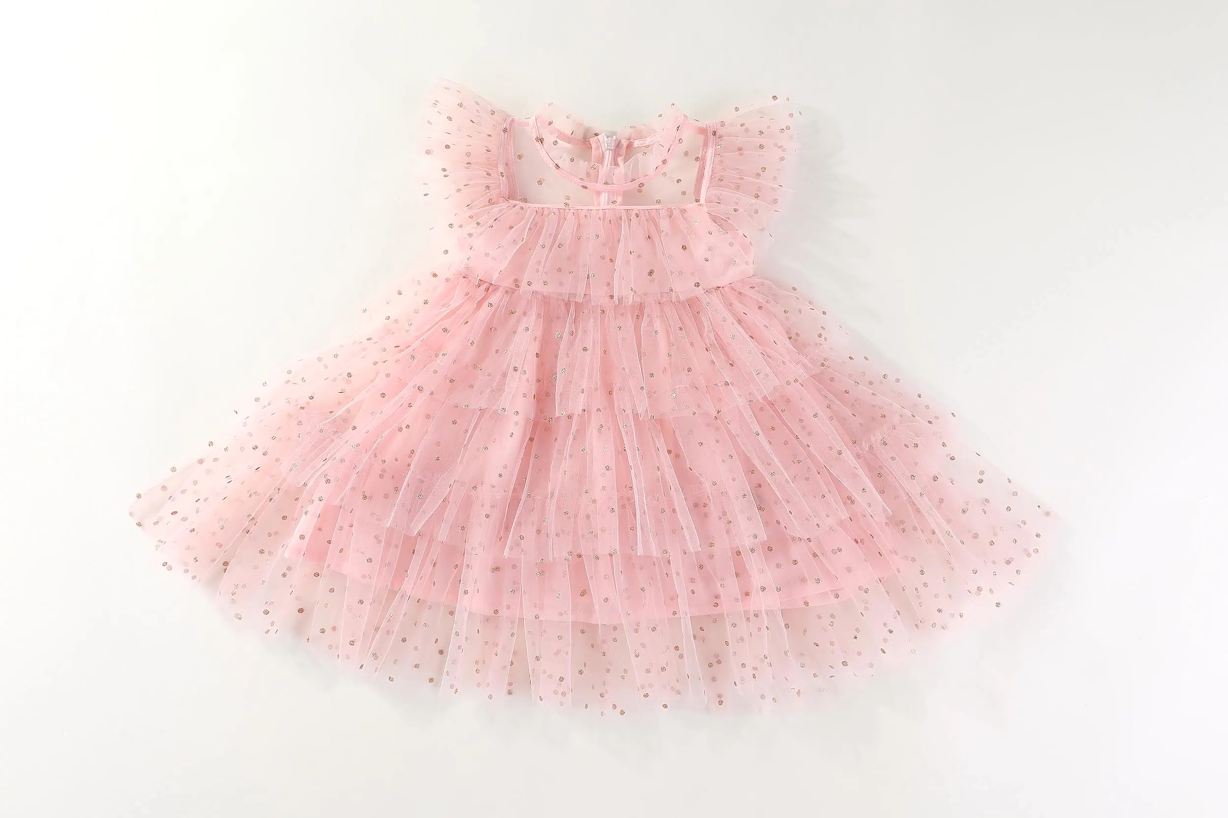 KHLOE SOFT TULLE TUTU DRESS - GOLDEN DOTS