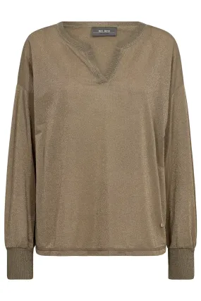 Kilana LS Blouse  | Gold | Bluse fra Mos Mosh