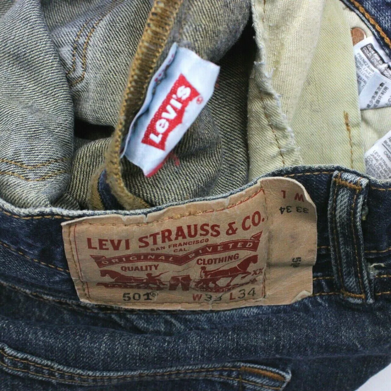 LEVIS 501 Jeans Mid Blue | W33 L34