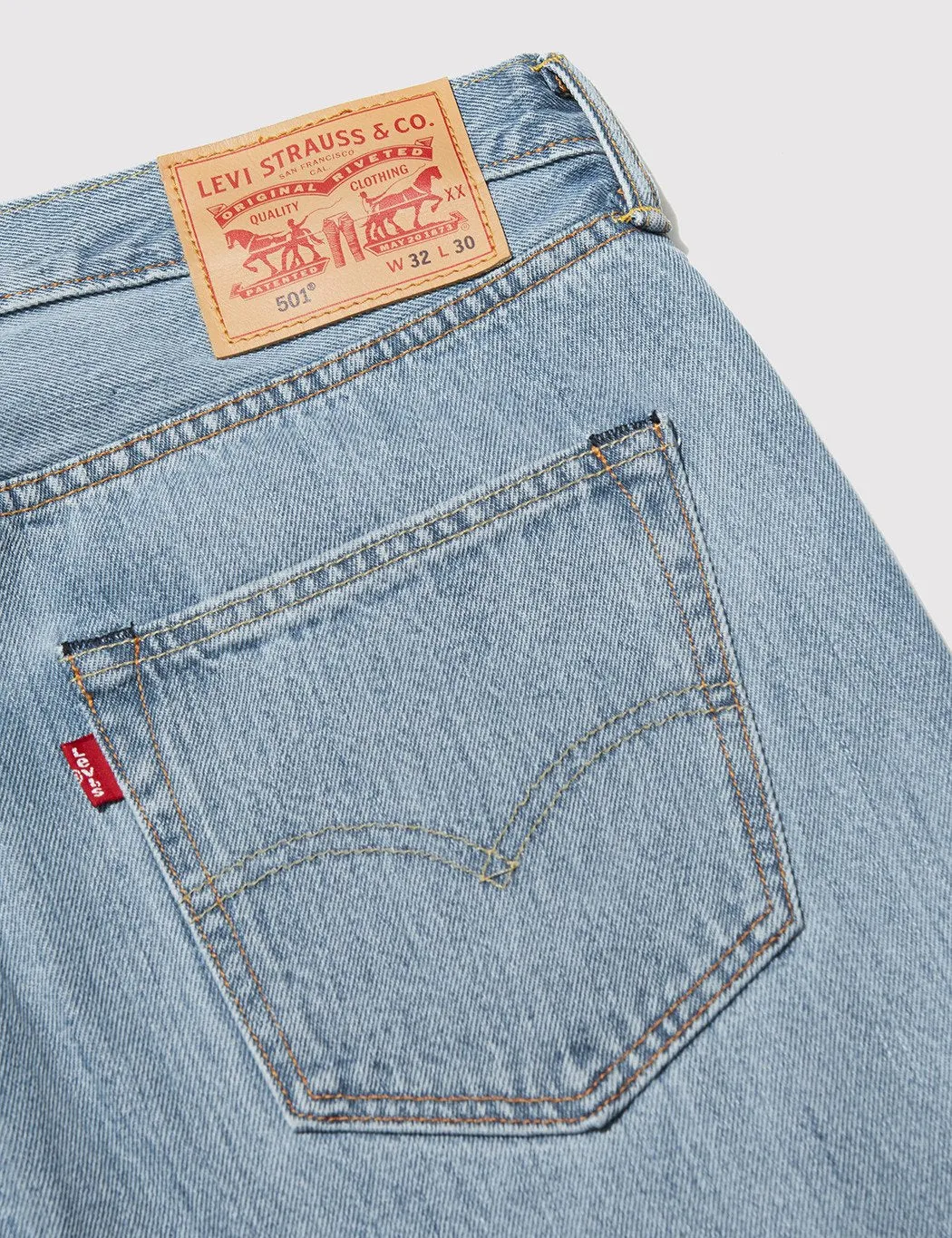 Levis 501 Straight Fit Jeans - Light Broken In