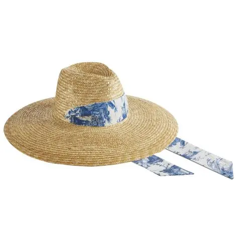 --Liberty Toile Society Ribbon Straw Hat-