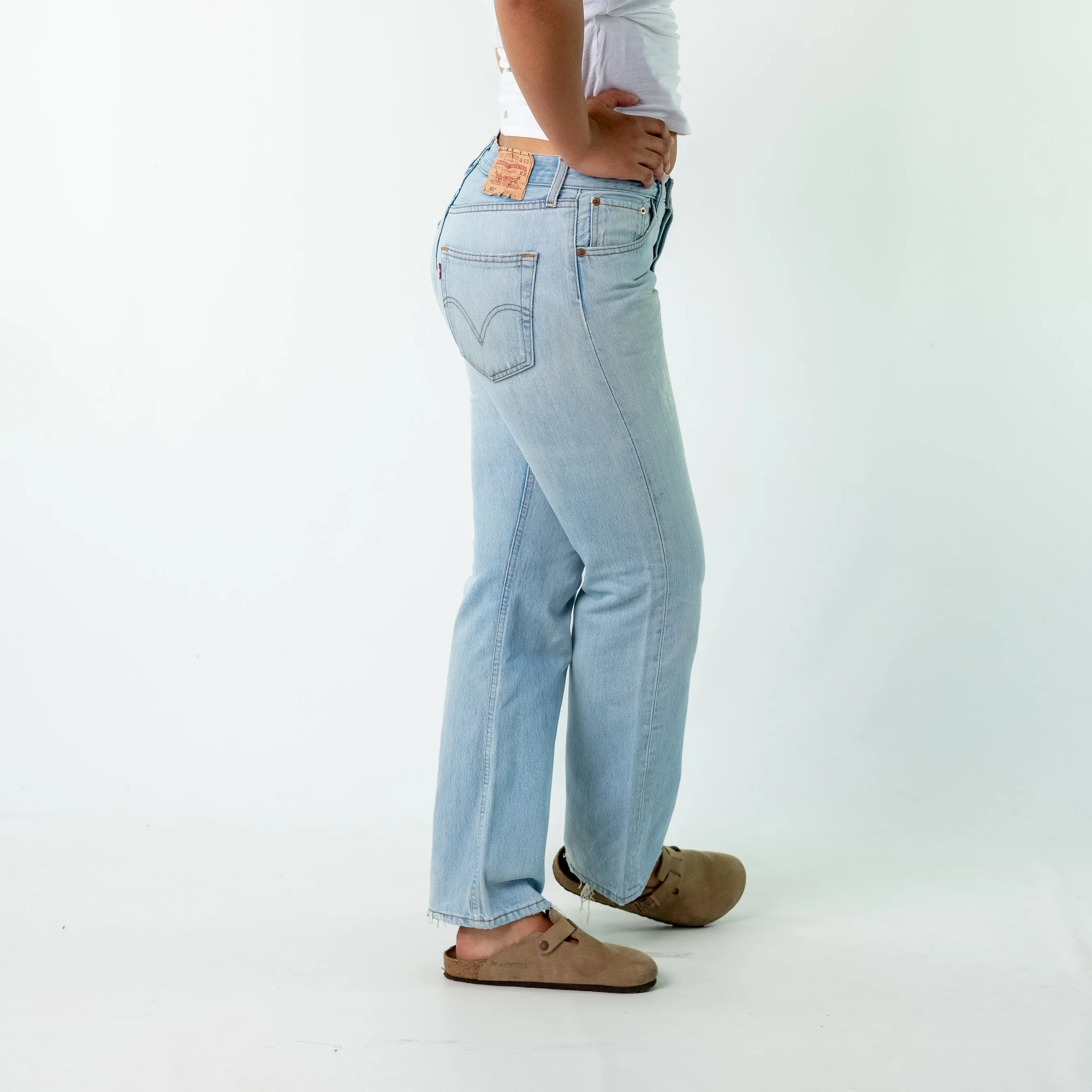 Light Blue 90s Levi's Denim Jeans Baggy Pants (32x32)