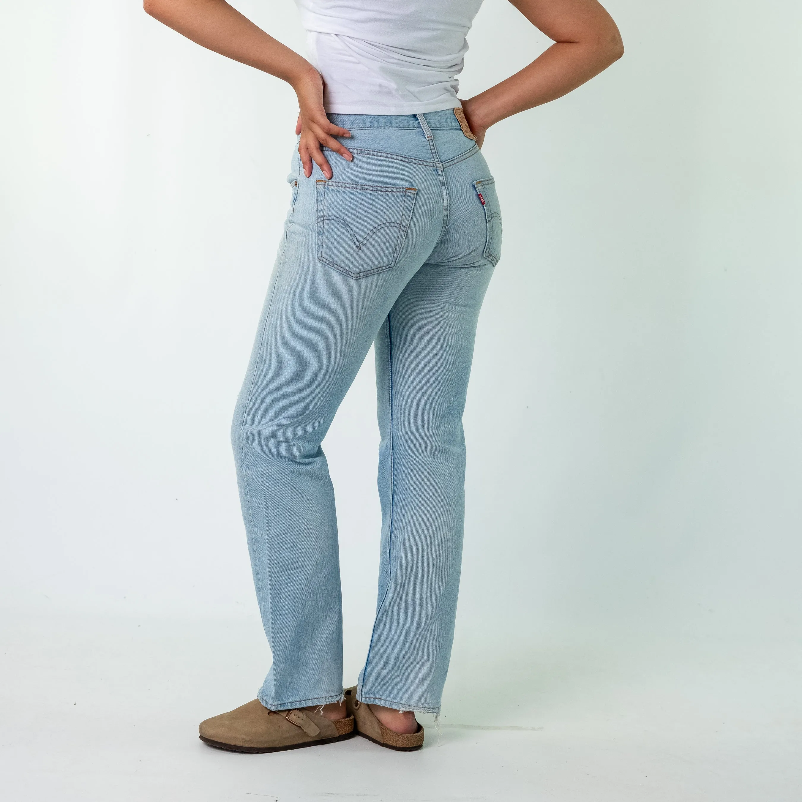 Light Blue 90s Levi's Denim Jeans Baggy Pants (32x32)