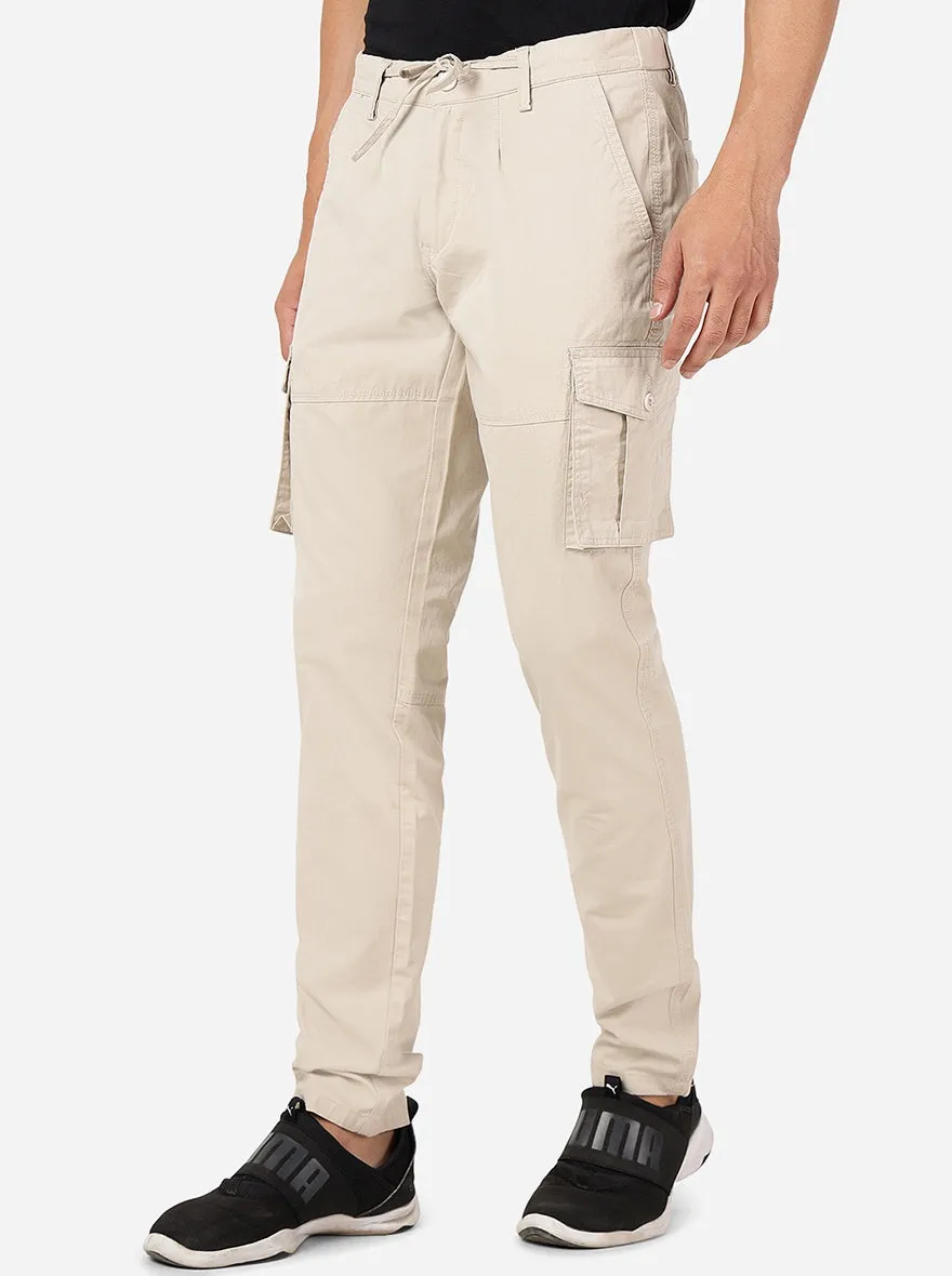 Light Olive Solid Slim Fit Track Pant | JadeBlue