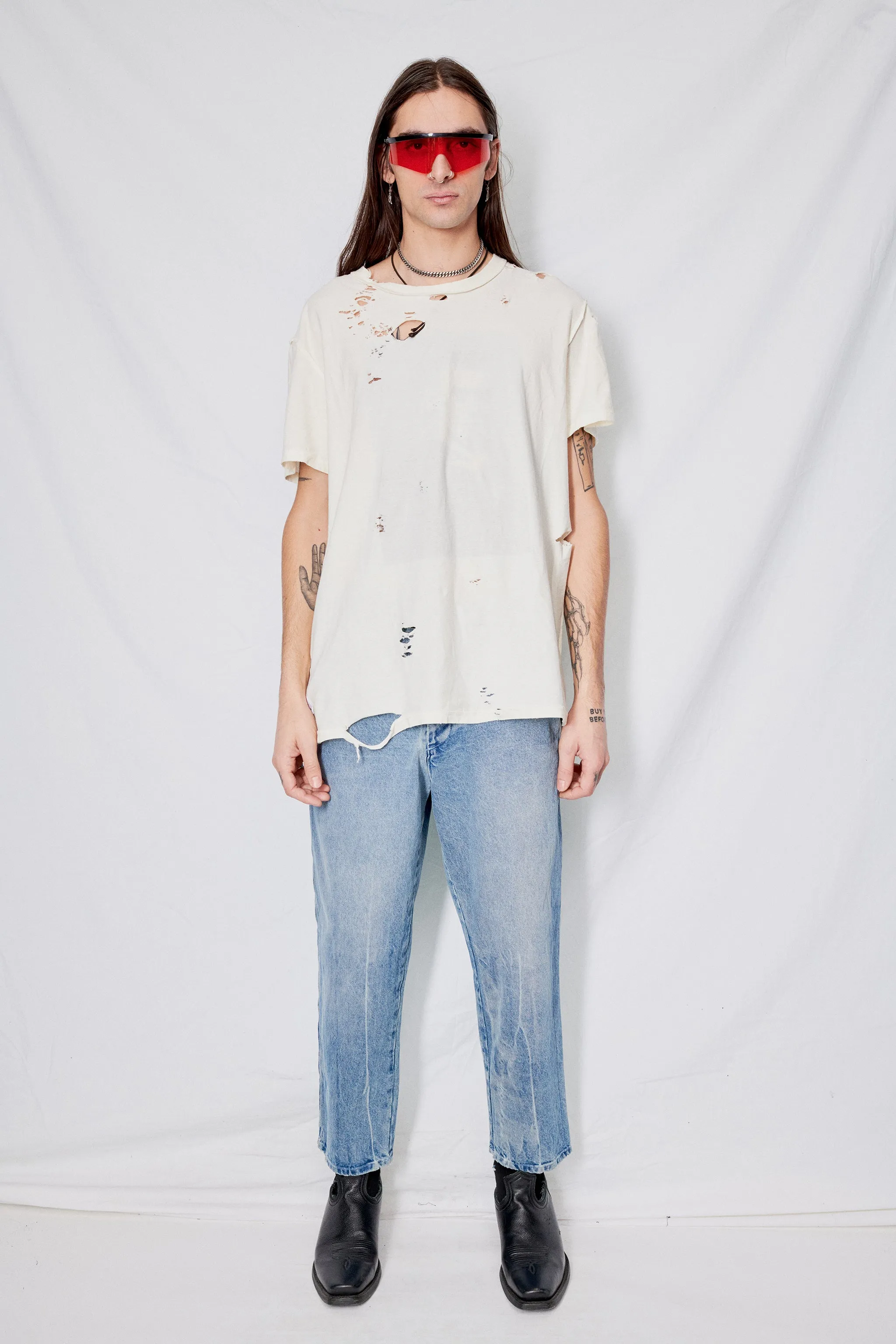 Light Wash Denim Crop Curve Pant