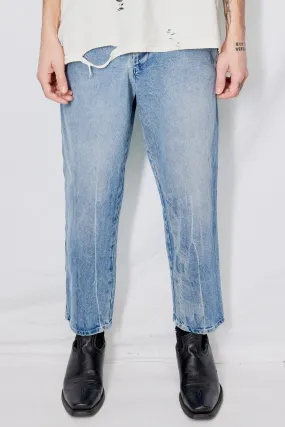 Light Wash Denim Crop Curve Pant