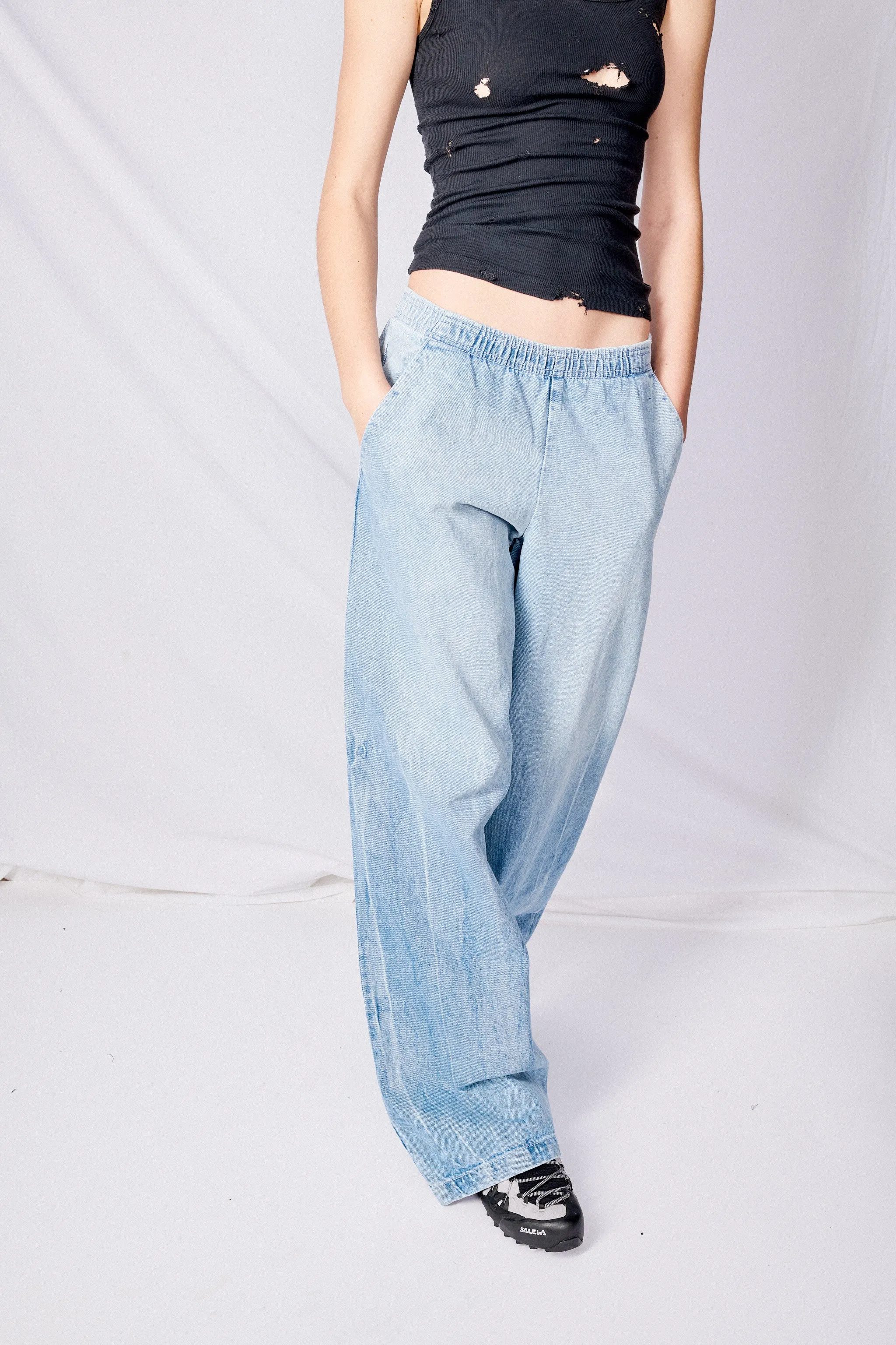 Light Wash Denim Standard Pant