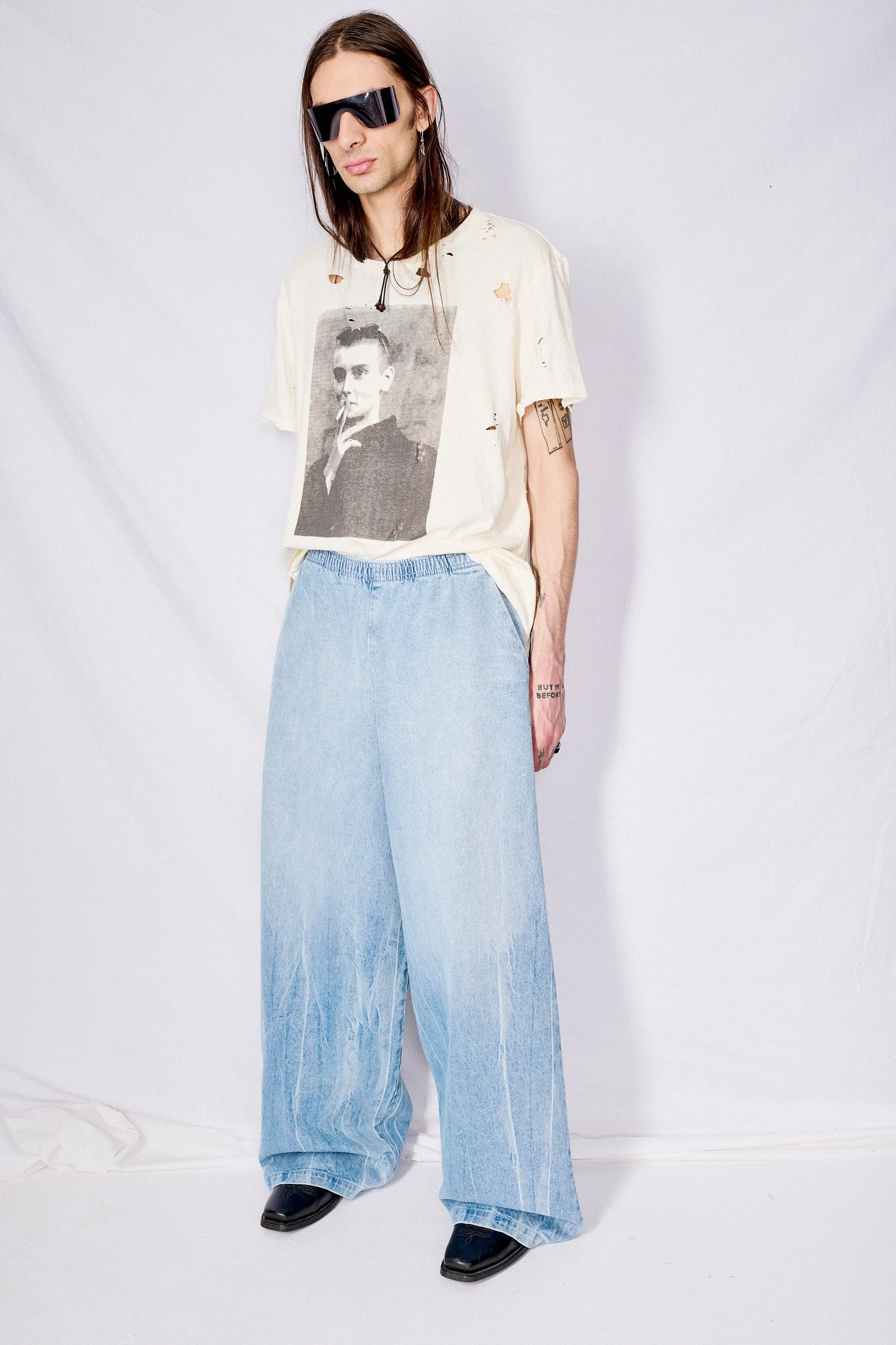 Light Wash Denim Standard Pant