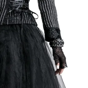 Lolita Gothic Cosplay Accessries / Female Lace Black Gloves in Retro Style