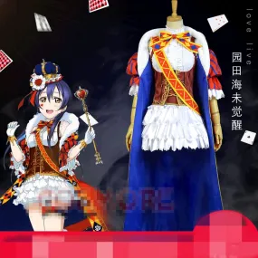 Love live Sonoda Umi Magician Awakening Cosplay Costume Christmas Cosplay Dress Shwal+Shirt+Skirt+Gloves