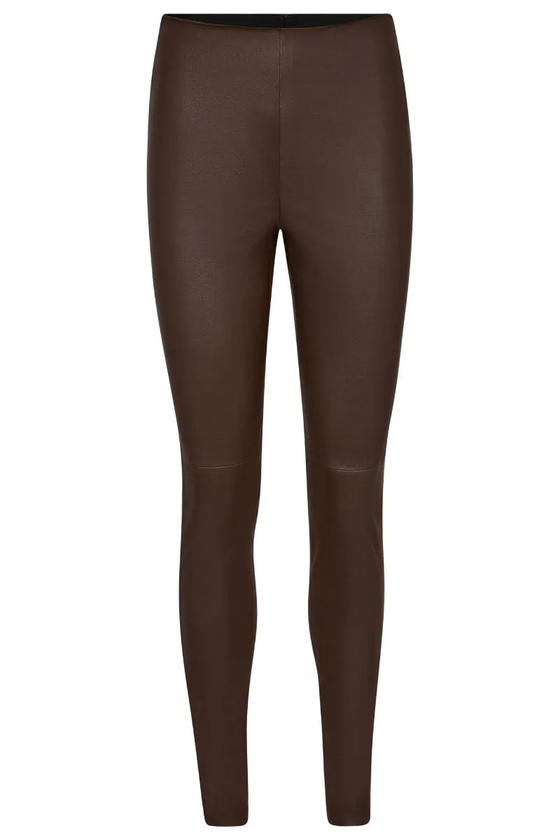 Lucia Stretch Leather Legging  | Rain Drum | Skindbukser fra Mos Mosh