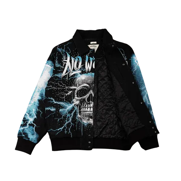 Majestic No Way Out Rhinestone Tapestry Varsity Jacket