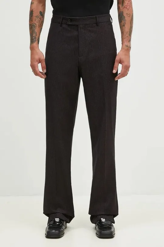 Martine Rose wool blend trousers Tailored Relaxed Fit Trouser black color 303WT06007