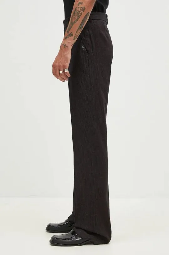 Martine Rose wool blend trousers Tailored Relaxed Fit Trouser black color 303WT06007