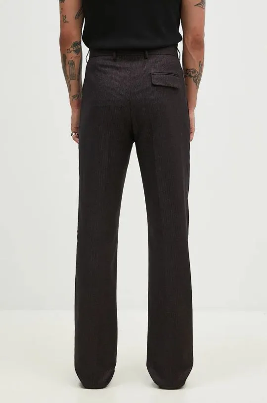 Martine Rose wool blend trousers Tailored Relaxed Fit Trouser black color 303WT06007