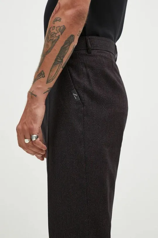 Martine Rose wool blend trousers Tailored Relaxed Fit Trouser black color 303WT06007