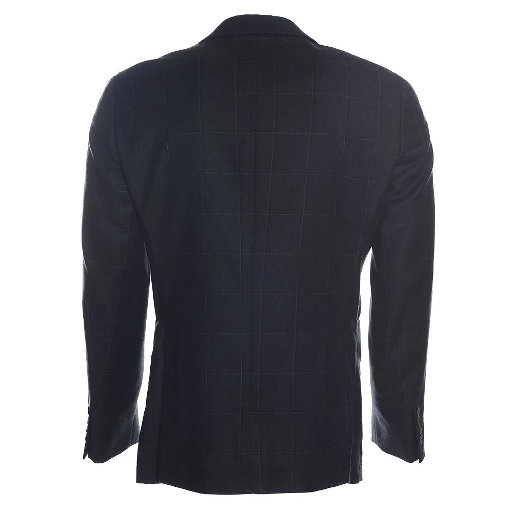 Men's Hackett, Wool Windowpane Jacket in Black