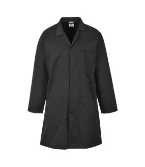 Mens lab coat black Portwest