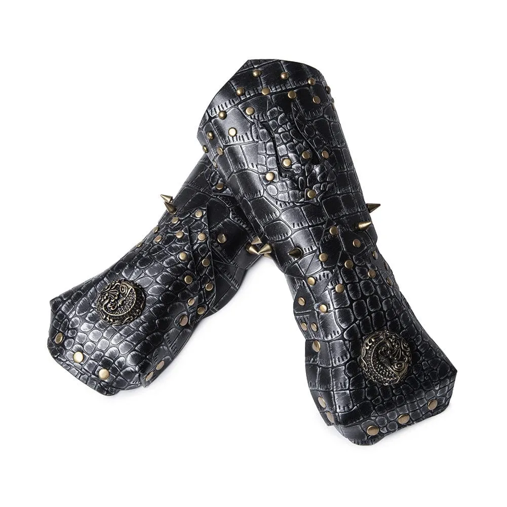 Men's Steampunk Studded Faux Leather Cosplay Gloves