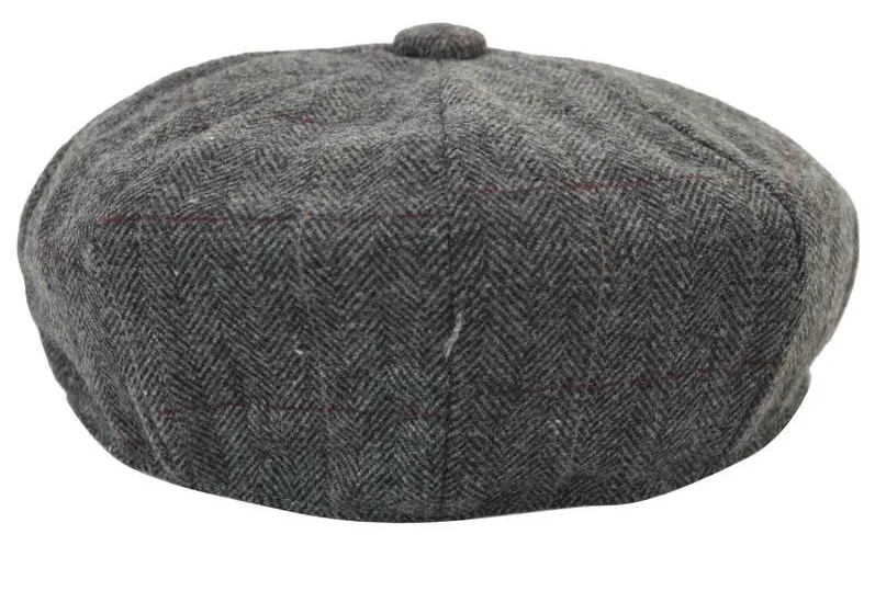 Mens Vintage Tweed Peaky Blinders Hat