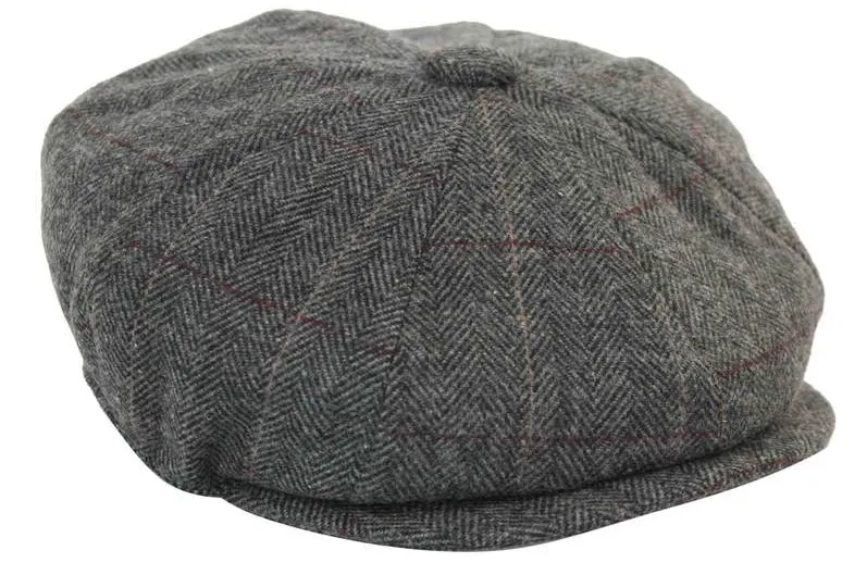 Mens Vintage Tweed Peaky Blinders Hat