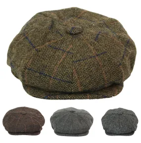 Mens Vintage Tweed Peaky Blinders Hat