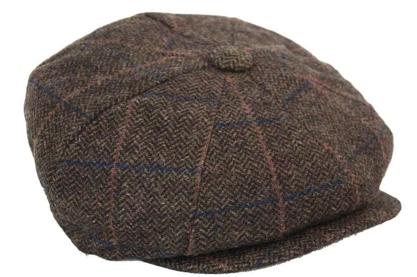 Mens Vintage Tweed Peaky Blinders Hat