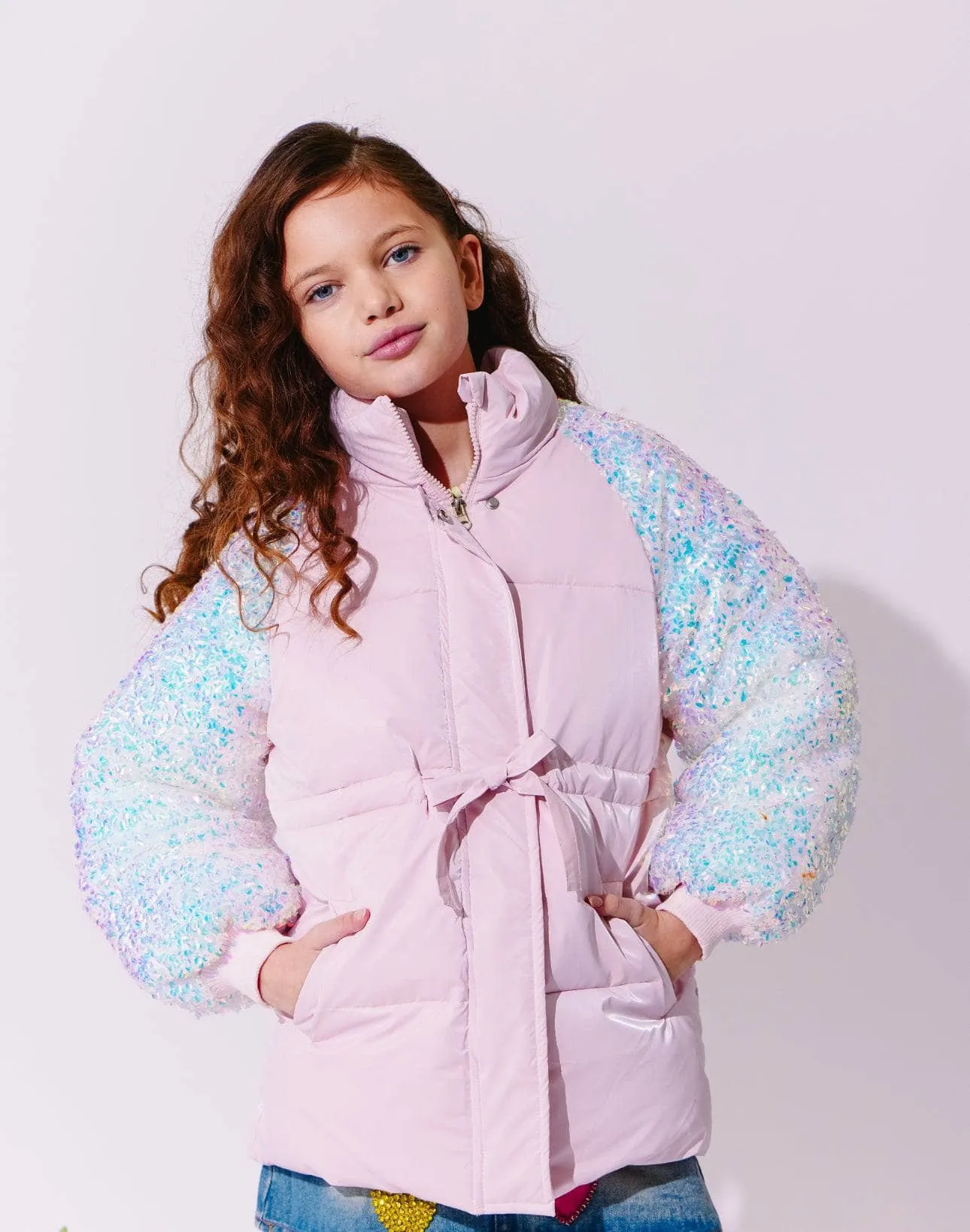 Mermaid Sleeve Puffer Coat