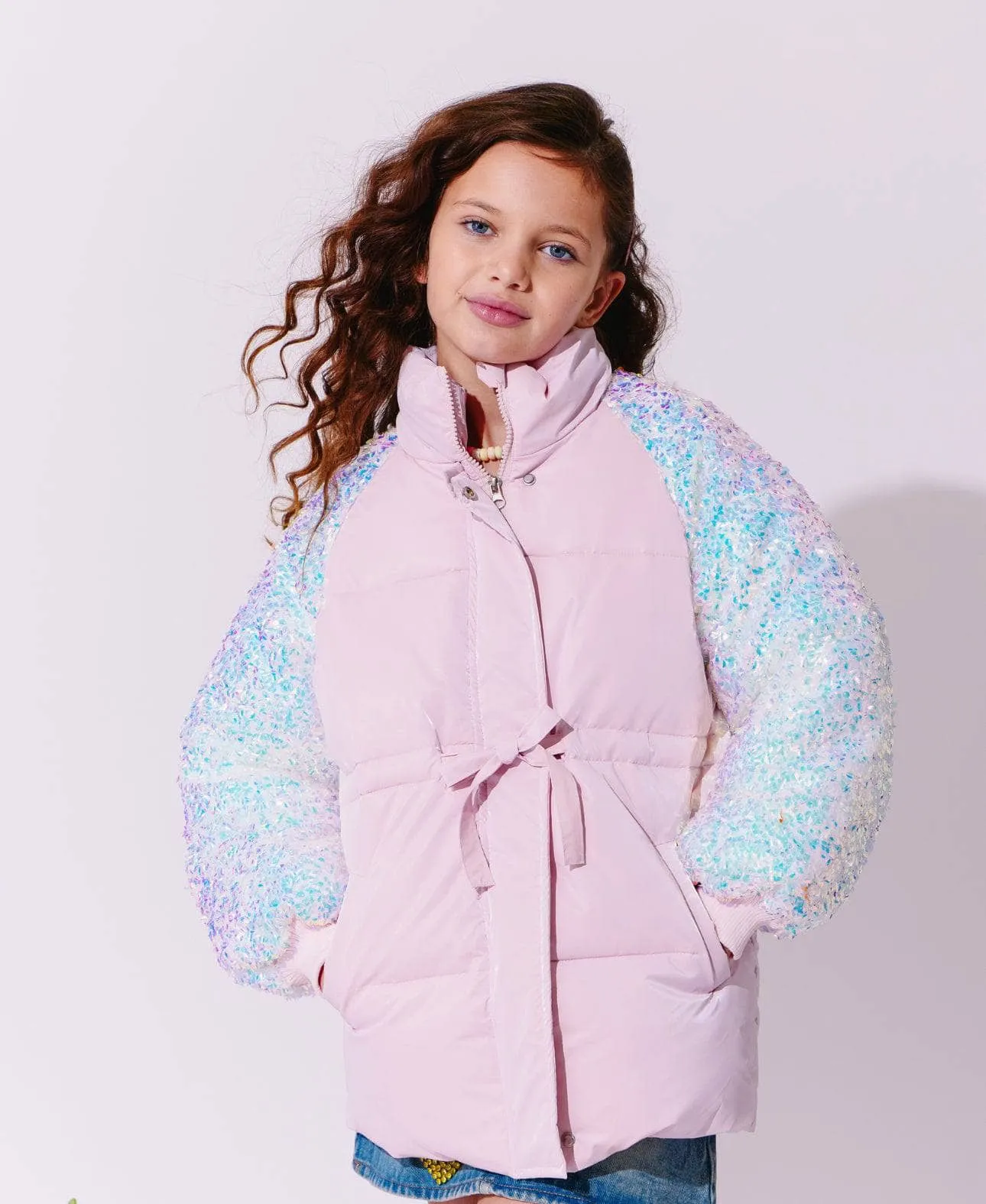 Mermaid Sleeve Puffer Coat