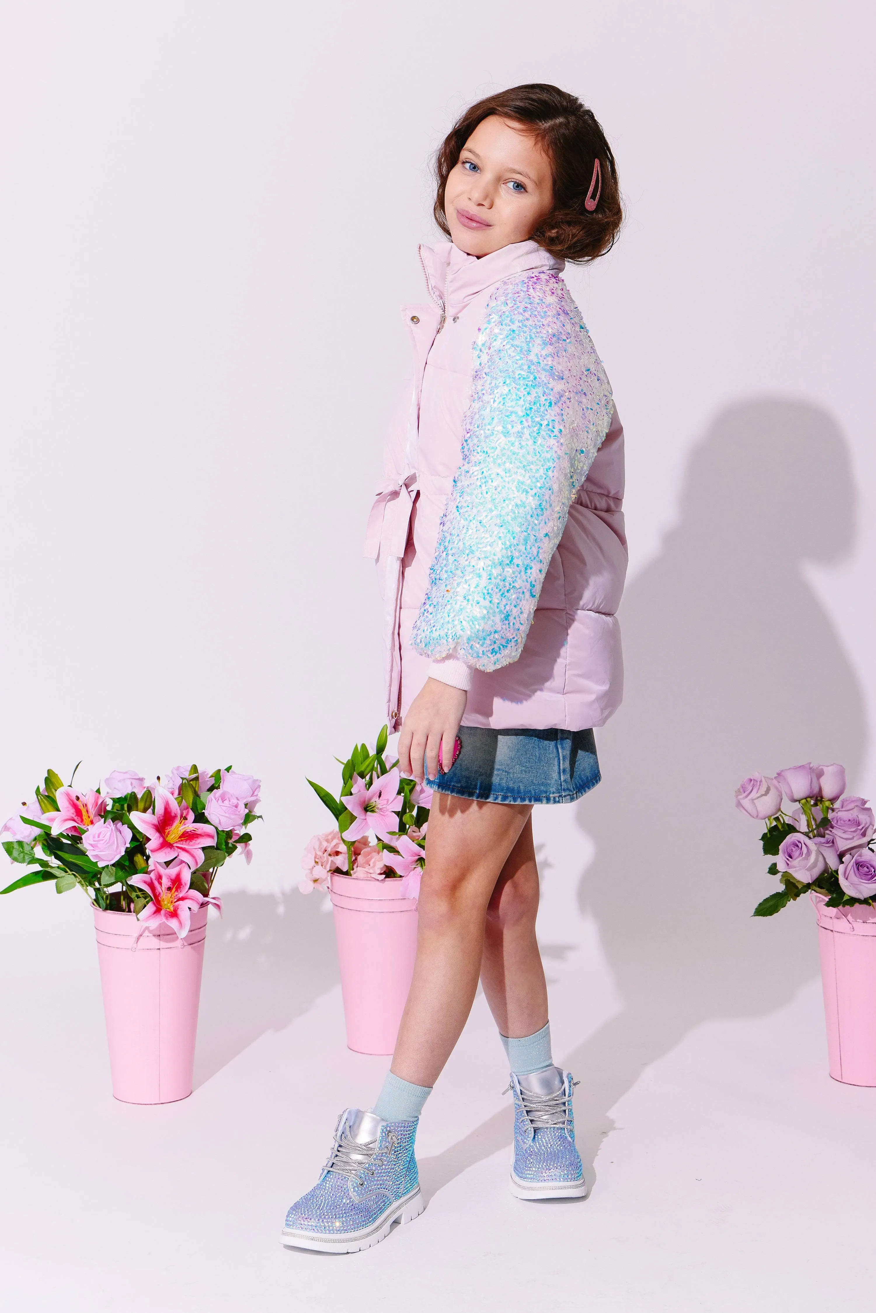 Mermaid Sleeve Puffer Coat