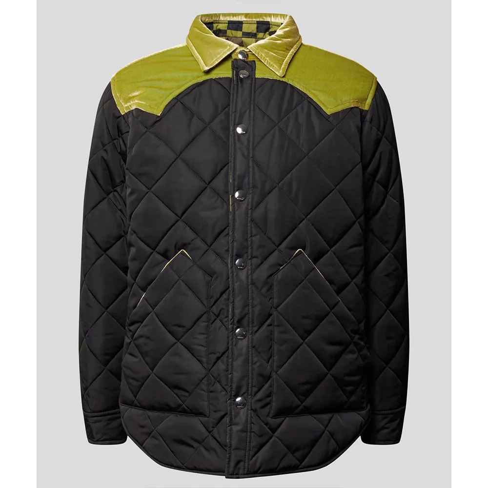 Michael Evans Behling All American Quilted Black Jacket