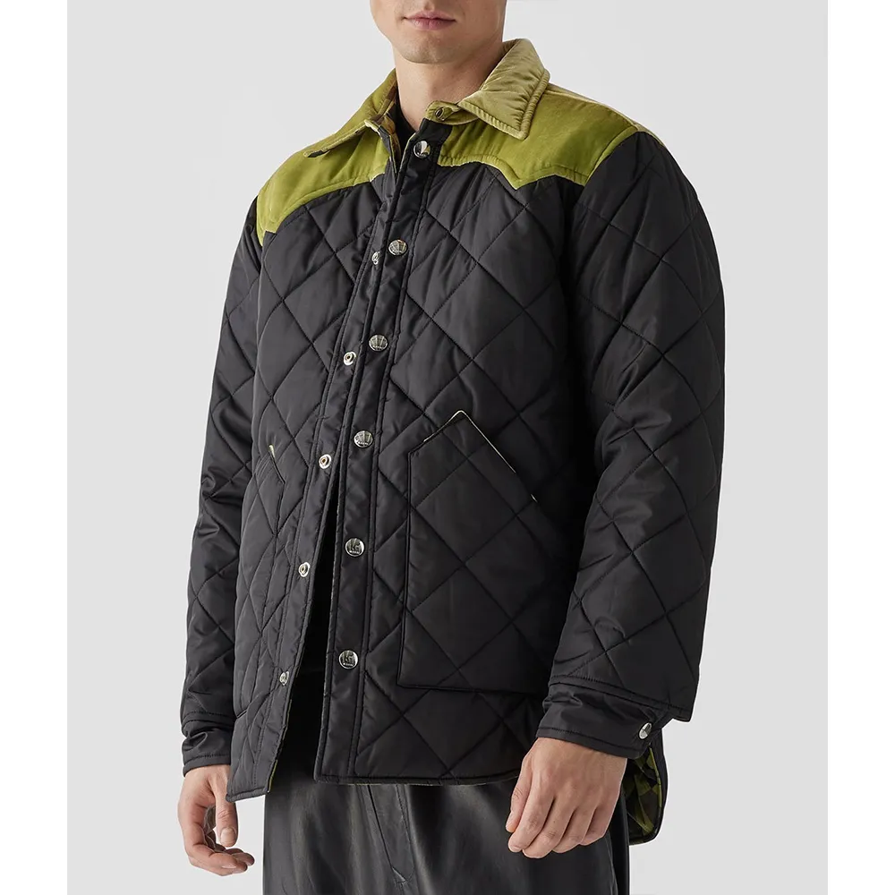 Michael Evans Behling All American Quilted Black Jacket